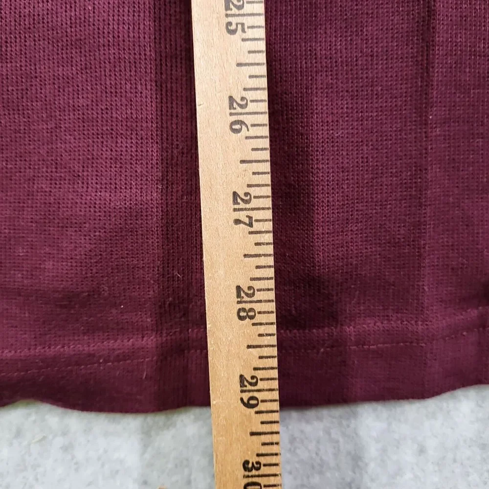 Club Room Mens Large Maroon 1/4 Zip French Rib Long Sleeve‎ Pullover Sweater